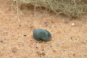 Image showing Aquamarine on beach