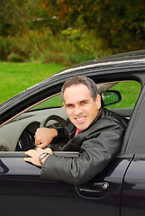 Image showing Man in car