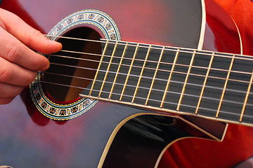 Image showing playing the classical guitar