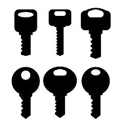 Image showing Keys Silhouettes Icons