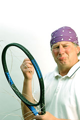 Image showing tennis player exasperation