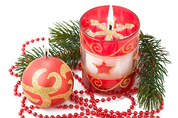 Image showing Christmas candle