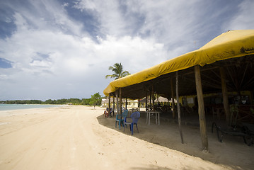 Image showing beach restaurant caribbean island