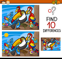 Image showing finding differences game cartoon