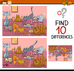 Image showing finding differences game cartoon