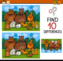 Image showing finding differences game cartoon