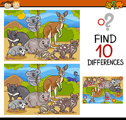 Image showing finding differences game cartoon