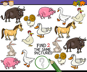 Image showing find same picture game cartoon