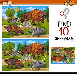 Image showing finding differences game cartoon