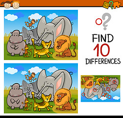 Image showing finding differences game cartoon