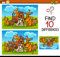 Image showing finding differences game cartoon