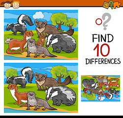 Image showing finding differences game cartoon