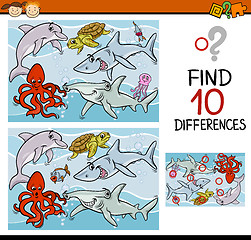 Image showing finding differences game cartoon