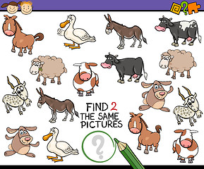 Image showing find same picture game cartoon