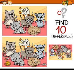 Image showing finding differences game cartoon