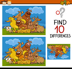 Image showing finding differences game cartoon