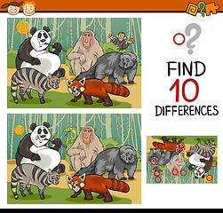 Image showing finding differences game cartoon