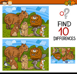 Image showing finding differences game cartoon