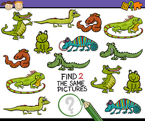 Image showing find same picture game cartoon