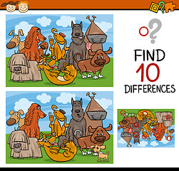 Image showing finding differences game cartoon