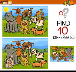 Image showing finding differences game cartoon