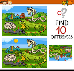 Image showing finding differences game cartoon