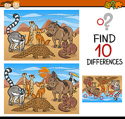 Image showing finding differences game cartoon