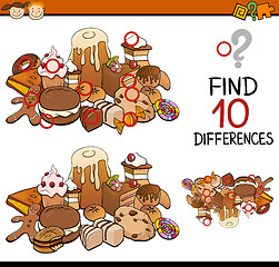 Image showing finding differences game cartoon