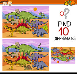 Image showing finding differences game cartoon