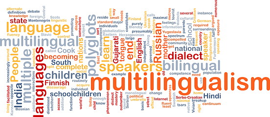 Image showing multilingualism wordcloud concept illustration