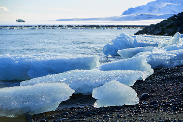 Image showing Ice floes at glacier lagoon Jokulsarlon in Iceland