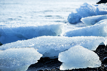 Image showing Ice floes at glacier lagoon Jokulsarlon