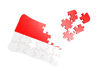 Image showing Indonesia flag puzzle