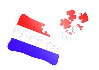 Image showing Netherlands flag puzzle