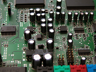 Image showing detail of a computer motherboard