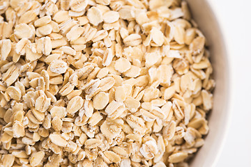 Image showing Oat flakes in bowl