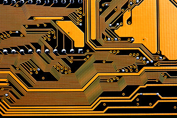 Image showing circuits of a computer motherboard