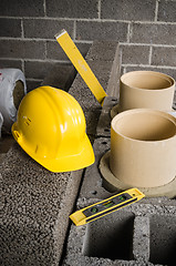 Image showing Construction of modular ceramic chimney  