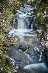 Image showing Small creek with a waterfall  