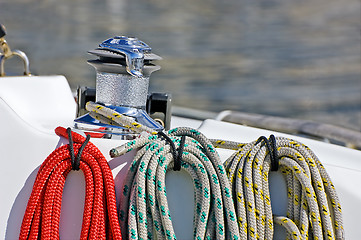 Image showing Coloured ropes