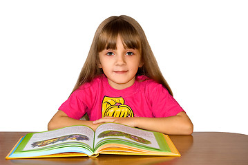 Image showing The girl with the book