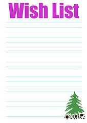 Image showing Wish List - Christmas