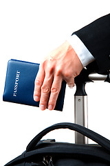 Image showing Travelling businessman