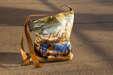 Image showing women bag with color print 