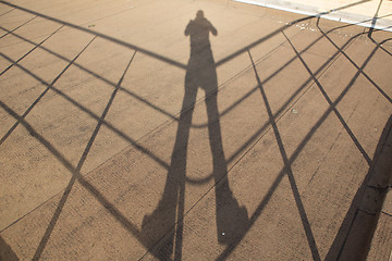 Image showing Shadow of a photographer