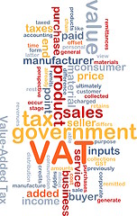 Image showing VAT wordcloud concept illustration