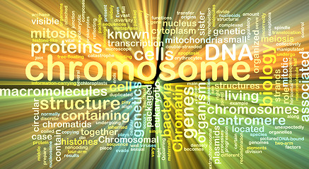 Image showing chromosome wordcloud concept illustration glowing