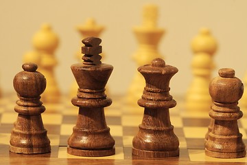 Image showing Pieces on a chess board