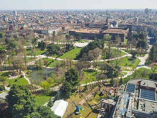 Image showing Milan aerial view