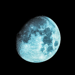 Image showing Almost full moon